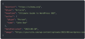 Example (Article Schema)