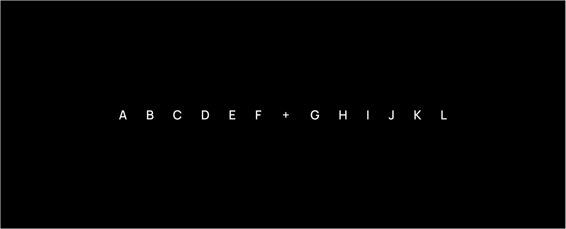 Central vision test with larger letters