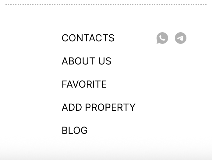 Messenger contacts placed in the top menu