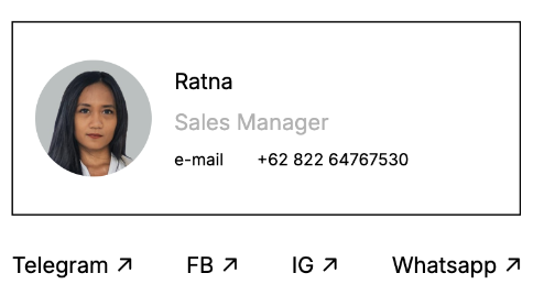 Per-listing contact block with a named person